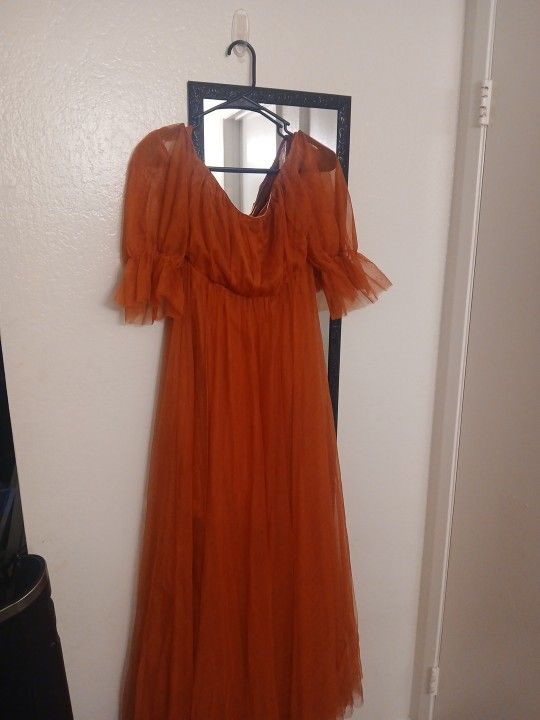 3xl Orange Tulle Dress