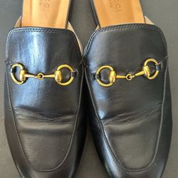 Gucci Princetown Leather Slippers