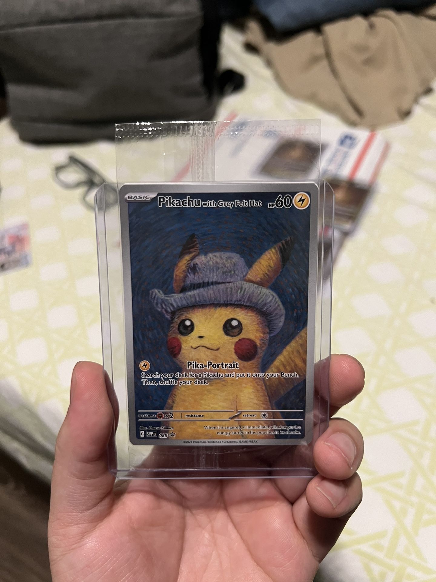 Pikachu with Grey Felt Hat SEALED Pokemon card