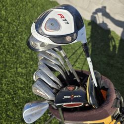 Golf Club Set TaylorMade R11 Driver, Wood, Putter+ Titleist Wedge – Complete Set w/ Bag