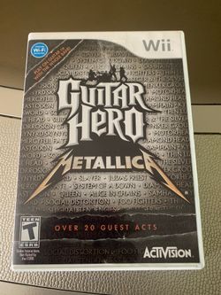 Nintendo Wii Guitar Hero Metallic CIB Tested