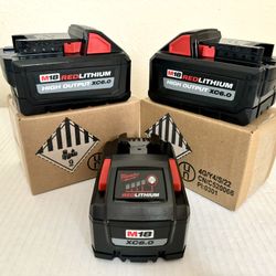 Milwaukee M18 XC 6.0ah High Capacity Lithium Battery Brand New Price Firm