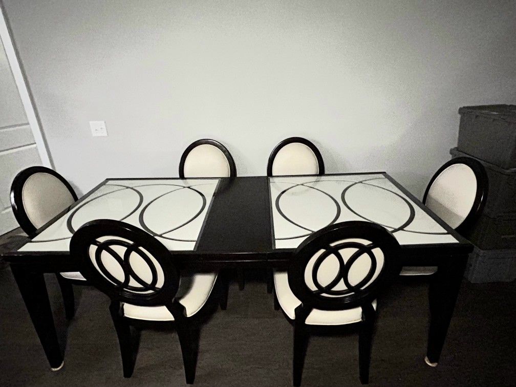 Mosaic 6 Person Dinning Table With Buffet