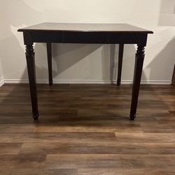Wooden Bar Height Kitchen Table 
