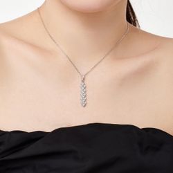 Brand New Silver 925 Necklace Size  17” Adjustable CZS