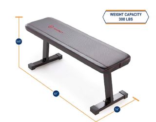OBO Weight New Marcy Black Utility Flat Bench With 300 lb. Weight Capacity