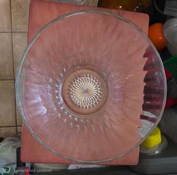 Vintage glass punch bowl