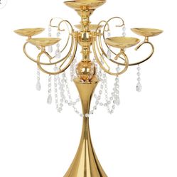Gold Crystal Candelabra Centerpiece  (x6)