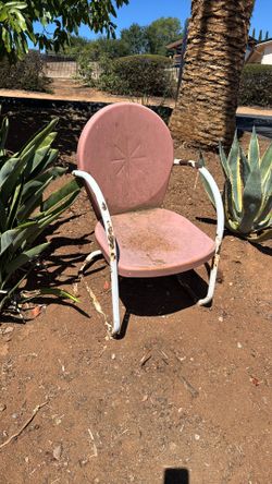 Metal Mid Century Modern Outdoor Patio Chair