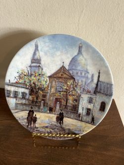 Louis Dali Limoges Limited Edition Plate - "l'Église Saint-Pierre Et" 8”