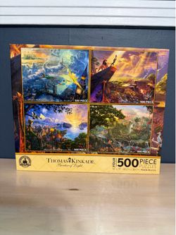 Thomas Kinkade Painter of Light 4 Jigsaw Puzzle Set 500-Piece Multicolor