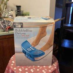 BubbleBliss Deluxe Foot Spa WITH HEAT Bubble 
