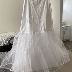 White Trumpit Slip For Under Wedding Dress