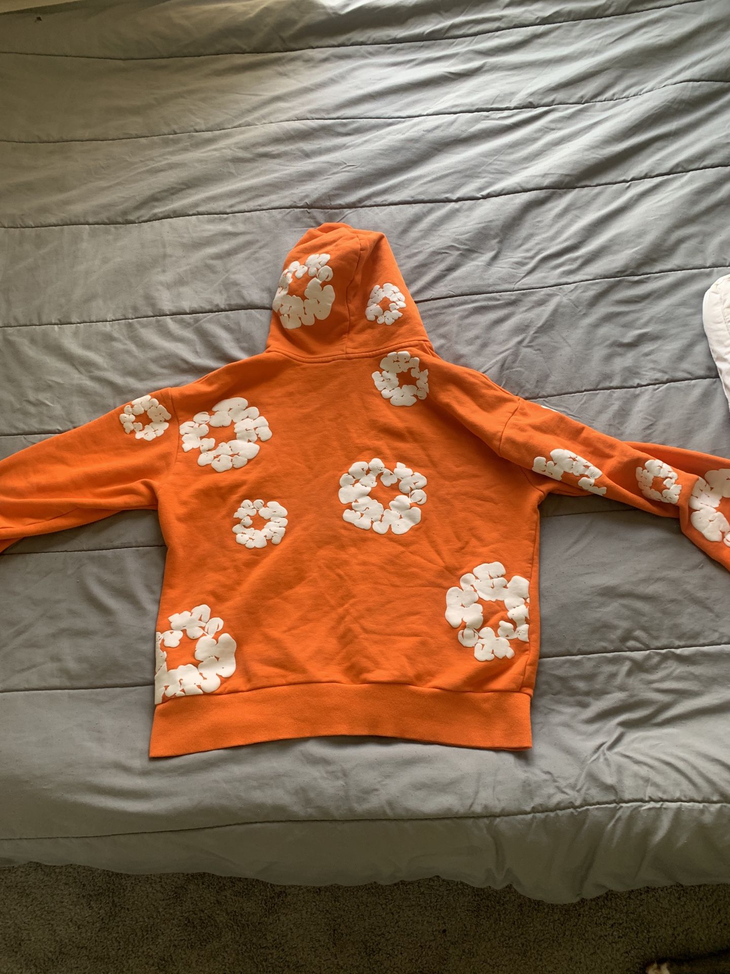 Orange denim tears