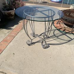 Table- Glass & Metal.  $35.00.   Chino, Ca