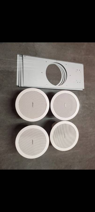 (4) Bose Freespace DS 16F Loudspeaker Speakers with Tile Bridge Mounts