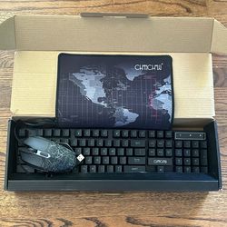 CHONCHOW Gaming Keyboard and Mouse Led Backlit USB Wired with Light