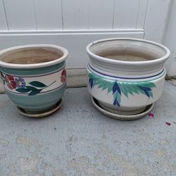 Vintage Ceramic Planter Pots 