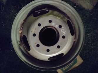 Two 8 lug steel wheels