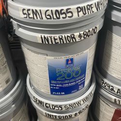 5 gallon semi gloss pure white paint 