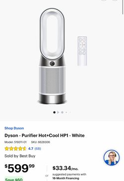 Dyson Purifier Hot+Cool HP1 White