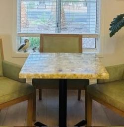 Square Marble Table  (w/chairs sold separately)