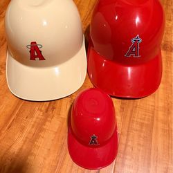 LOS ANGELES ANGELS PLASTIC HAT - HELMET TAN SAND FROM STADIUM