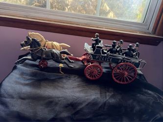 Horse drawn police patrol vintage cast iron