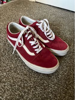 Vans Red Suede Scotchgard