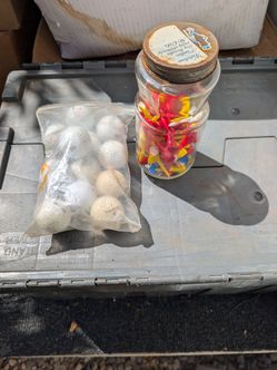 Used Golf Balls and Tees Lot
