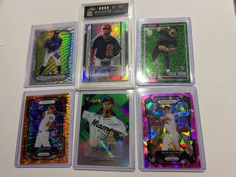 Baseball Card Insert Lot – 2 Autos, 2 Numbered Cards, Refractors, Rookies & Prizms