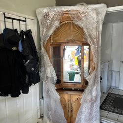 Tall Curio Corner Cabinet