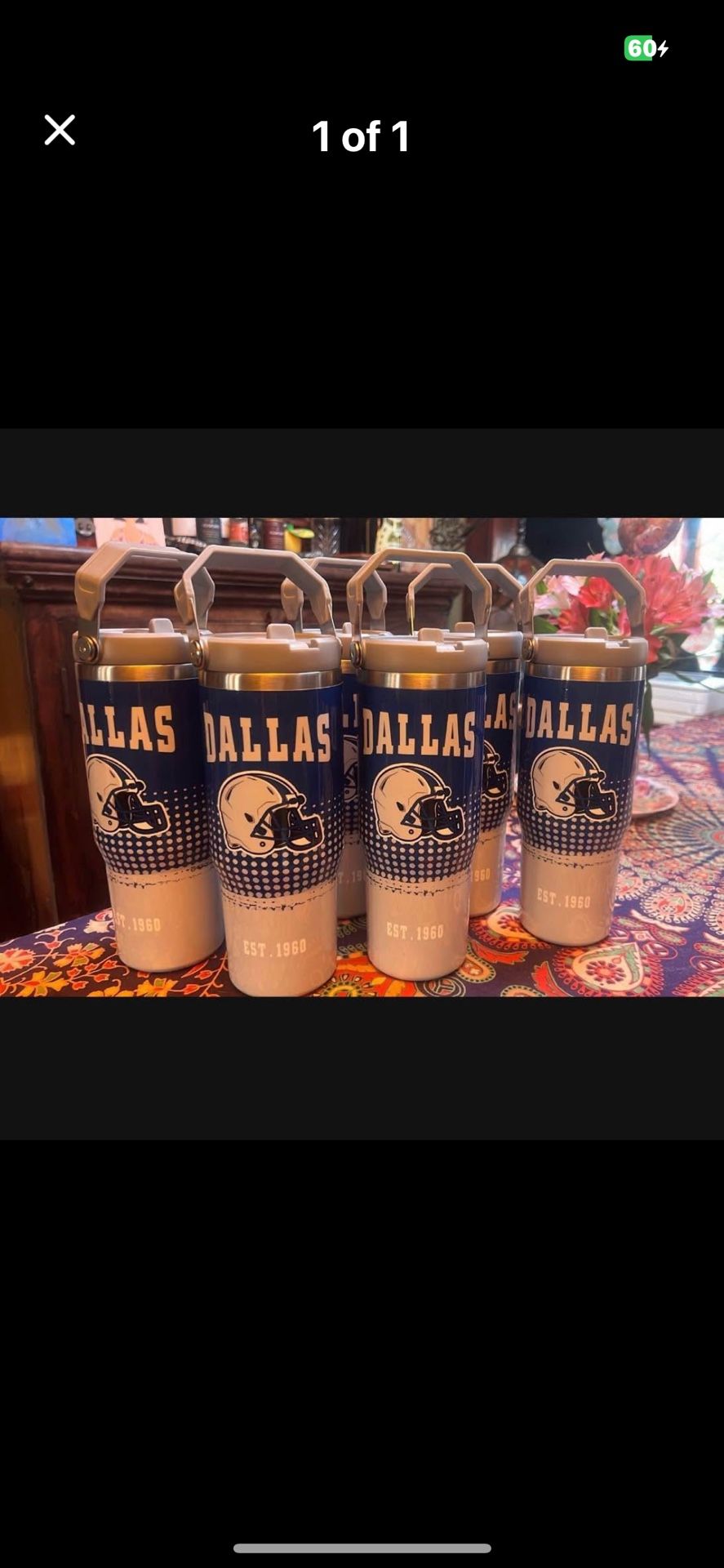 Dallas Cowboy Steel Cups 40oz