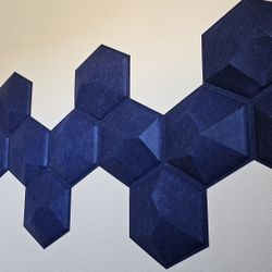 Soundproof Panels Dark Blue Hexagon Acoustic  (45-Pack) $40 OBO