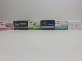 Dove and Olay bars of soap
