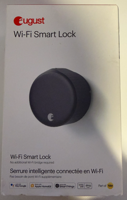 August Wi-Fi Smart Lock 4th Gen ASL-05 Matte Black - Yale Keyless Smart Lock