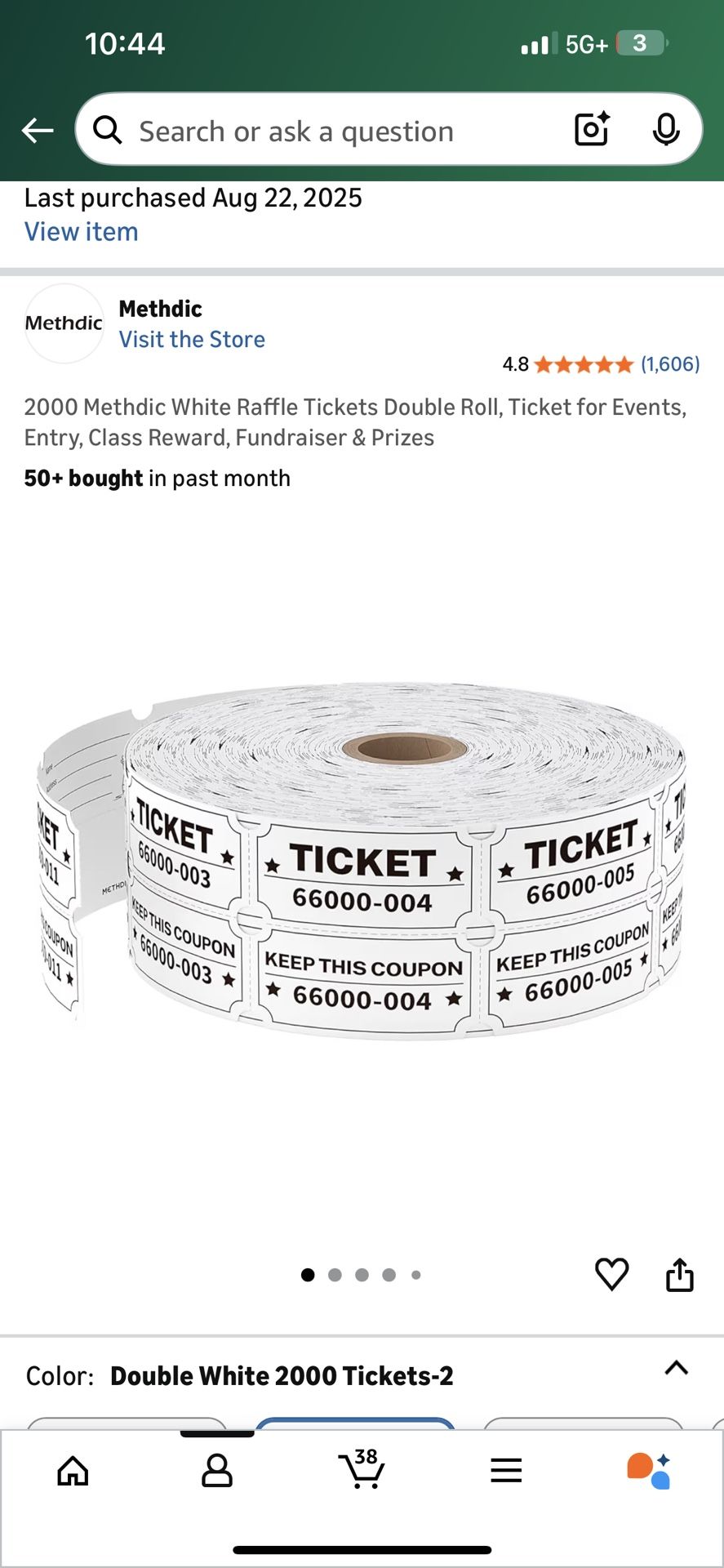 Raffle Ticket Roll