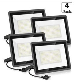 Yanycn Security Lights With Plug,IP66 Waterproof Outdoor Flood Light,