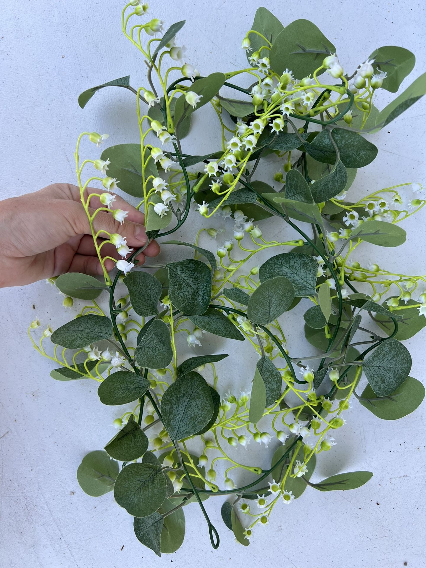 1 Garland With Artificial Greenery, Eucalyptus And Dandelions, for Event, Party Decoration, Wedding, Table Decoration,