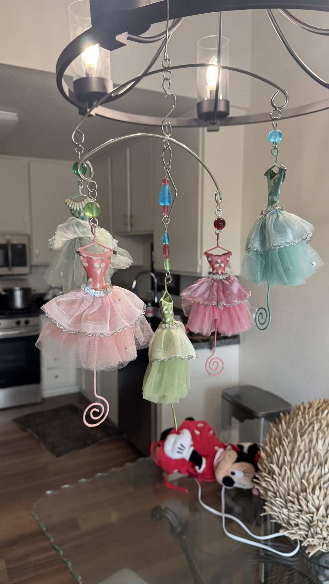Pretty dress mobile for a little girls room