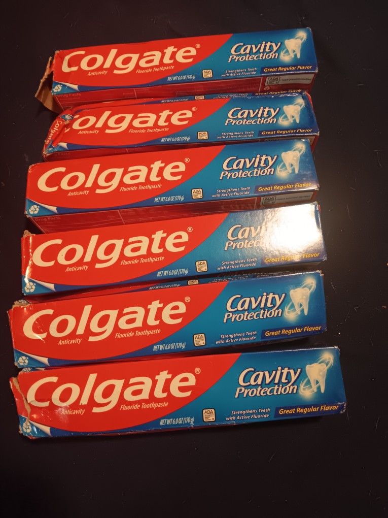 6 box's of Colgate cavity protection 