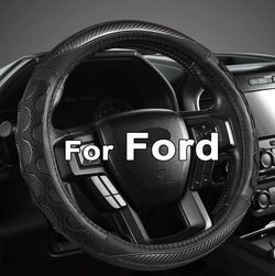 GIANT PANDA Car Steering Wheel Cover for Ford F150 F250 F350 Expedition 15.5-16 inches - Gray
