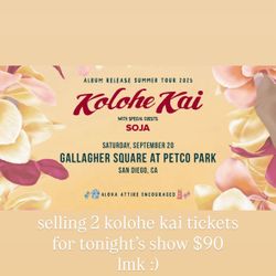 $90 For 2 Tickets To kolohe kai