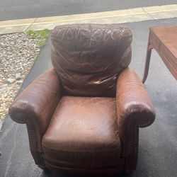 Brown Leather Recliner 