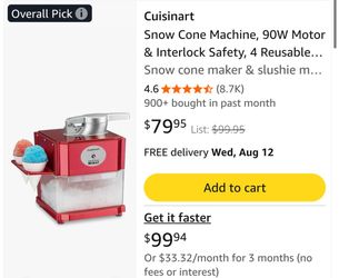 Cuisinart snow cone maker