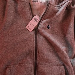 Grey Boxy Zipper Hoodie