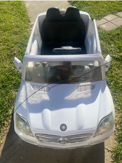 White car with battery