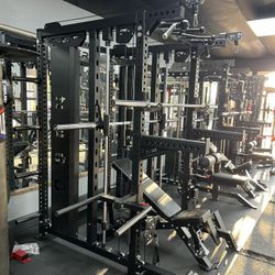 Smith Machine 500 | Adjustable Bench | 245lb Cast Iron Olympic Weights | 7ft Olympic Bar | Fitness | Gym Equipment | FREE DELIVERY/INSTALLATION 🚚 🛠️