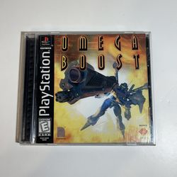 Omega Boost Sony PlayStation 1 PS1 Black Label, TESTED & WORKING! Complete 