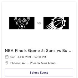 NBA FINALS GAME 5: Suns vs. Bucks Tickets (Lower Level) 